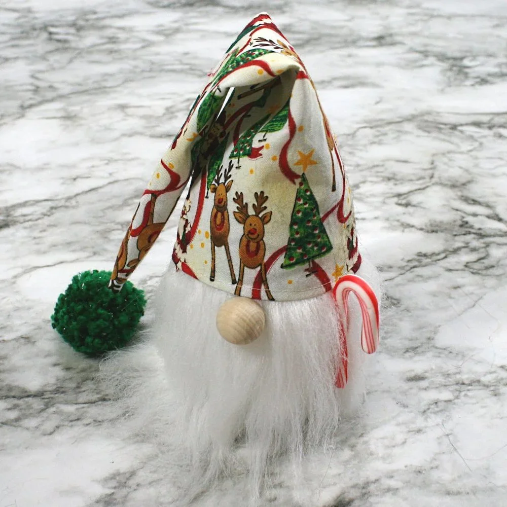 HAND CRAFTED Gnome White Christmas Air Freshener Cover Decor - White Christmas